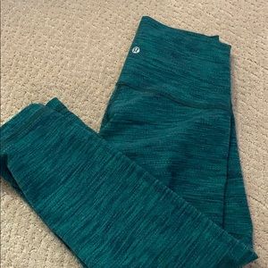 Green & Teal Lululemon Leggings